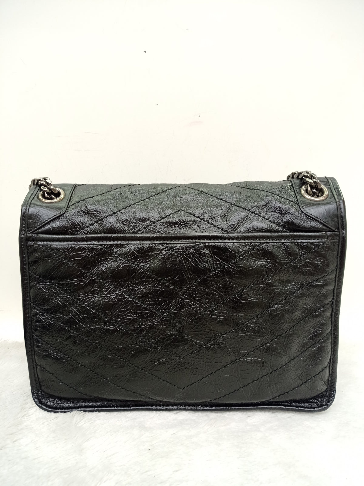 YsL Niki Medium Calfskin Black RHW 2018