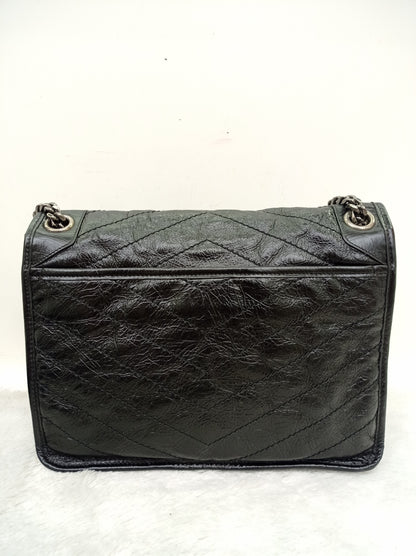 YsL Niki Medium Calfskin Black RHW 2018