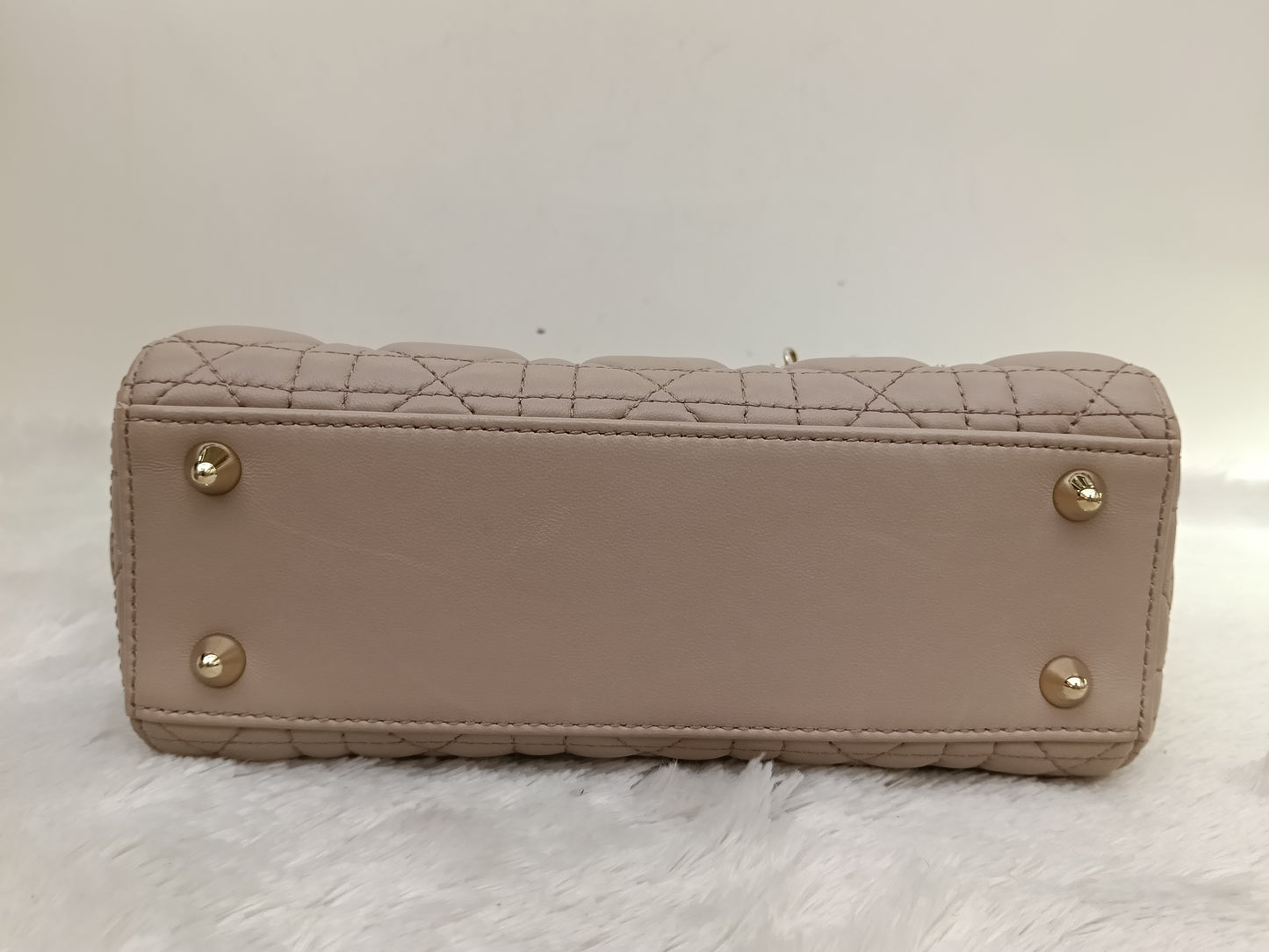 Lady Dior Small Lamb Taupe GHW 2017