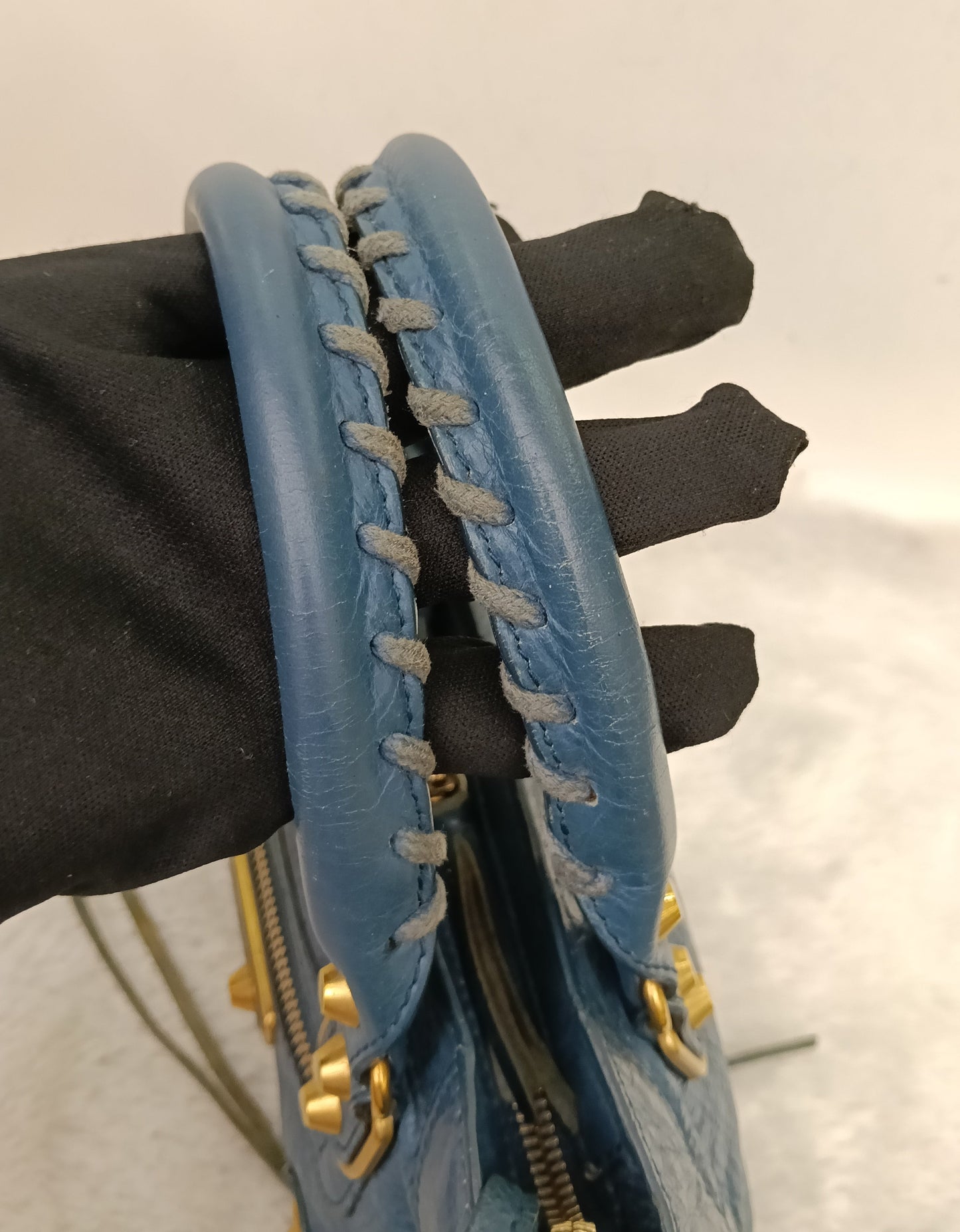 Balenciaga Mini City Edge Blue GHW 2017