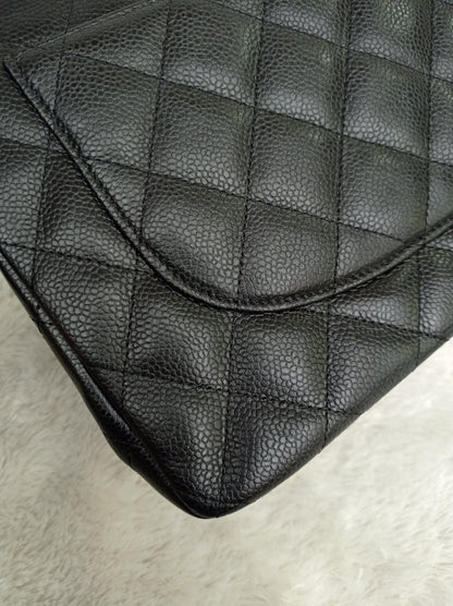 Chanel Jumbo Caviar Black GHW DF #17