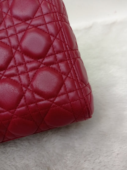 Lady Dior Medium Lamb Wine GHW 2017