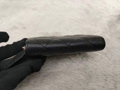 *NEW* Chanel Zippy Card Holder Caviar Black SHW (CHIP)
