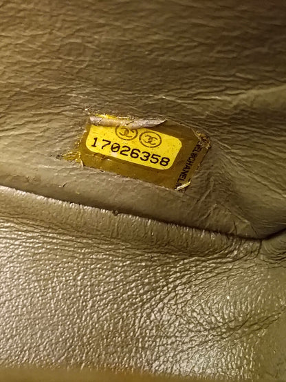 Chanel Mini Rectangular Caviar Khaki SHW SF #17