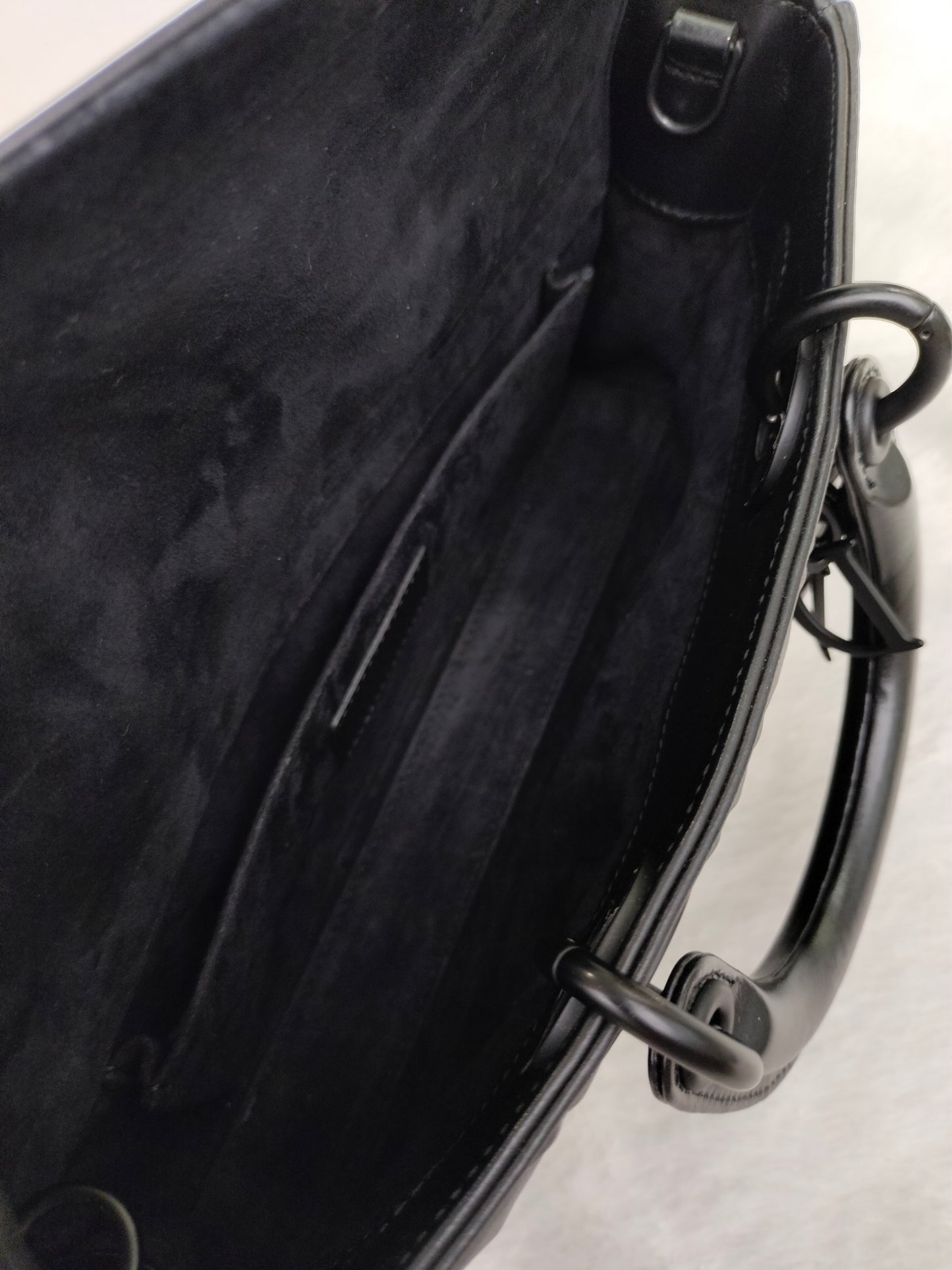 Dior Lady D'Joy Medium Cannage Diamond All Black 2022