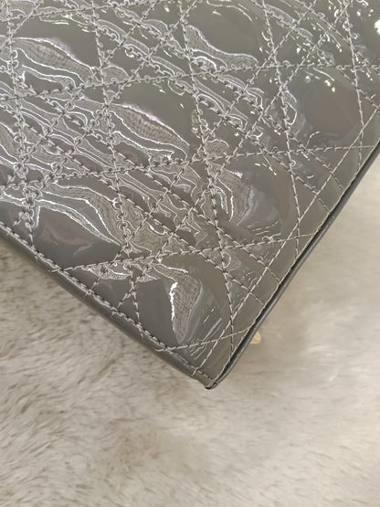 Lady Dior Small Patent Grey GHW 2021