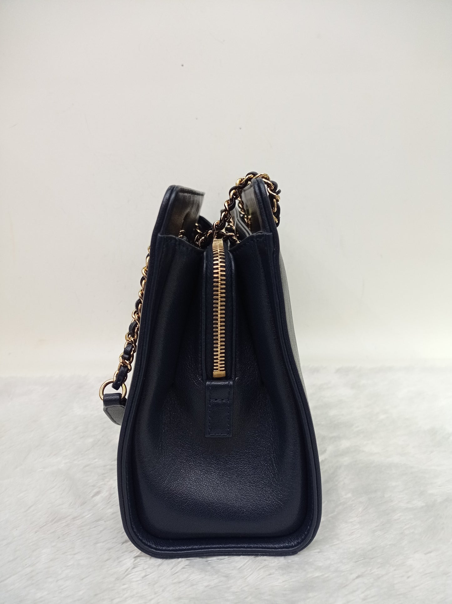 Chanel Mademoiselle Tote Calfskin Navy Blue GHW #23