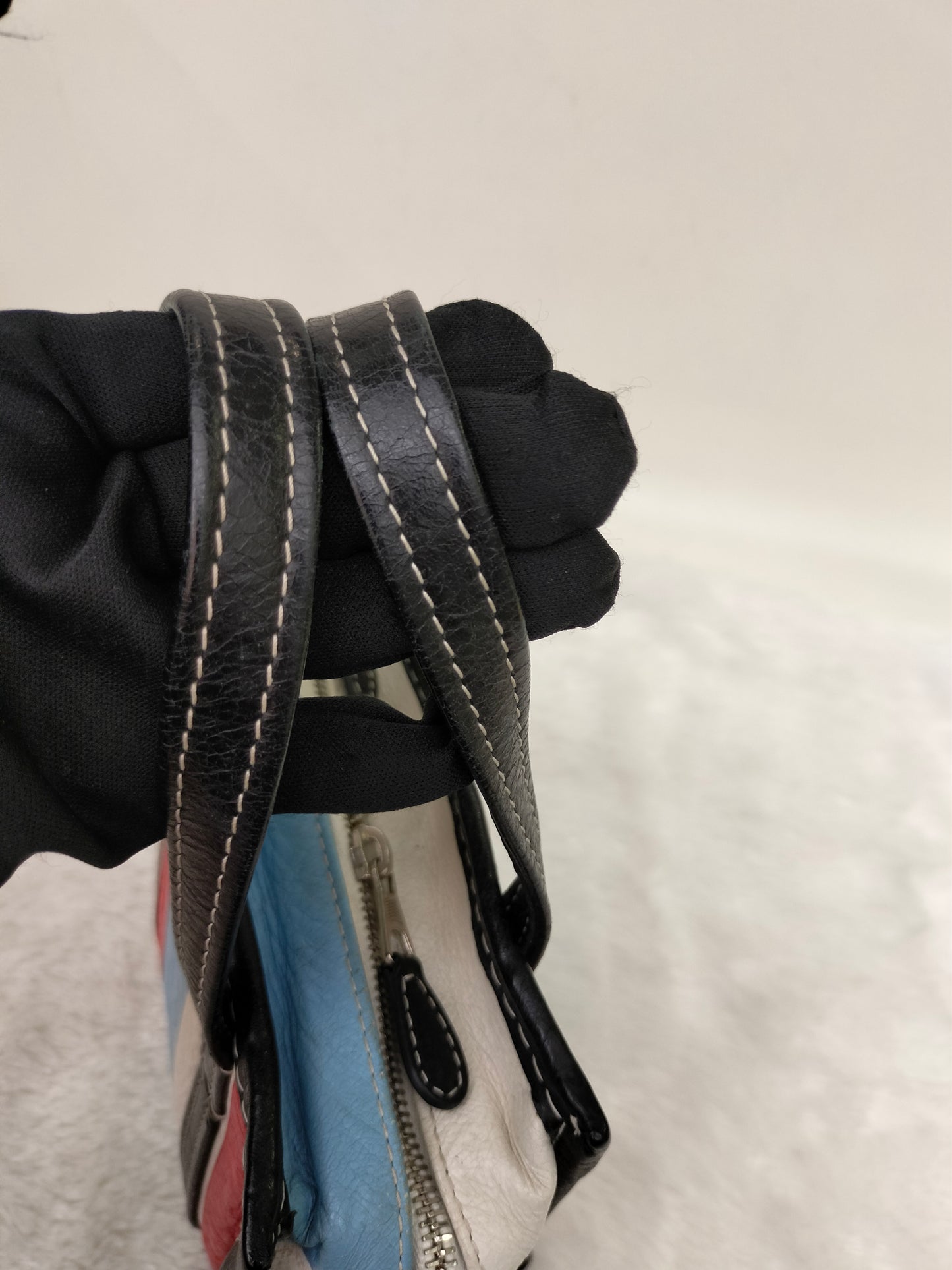 Balenciaga Bazaar XXS Stripe Tote Bicolor SHW