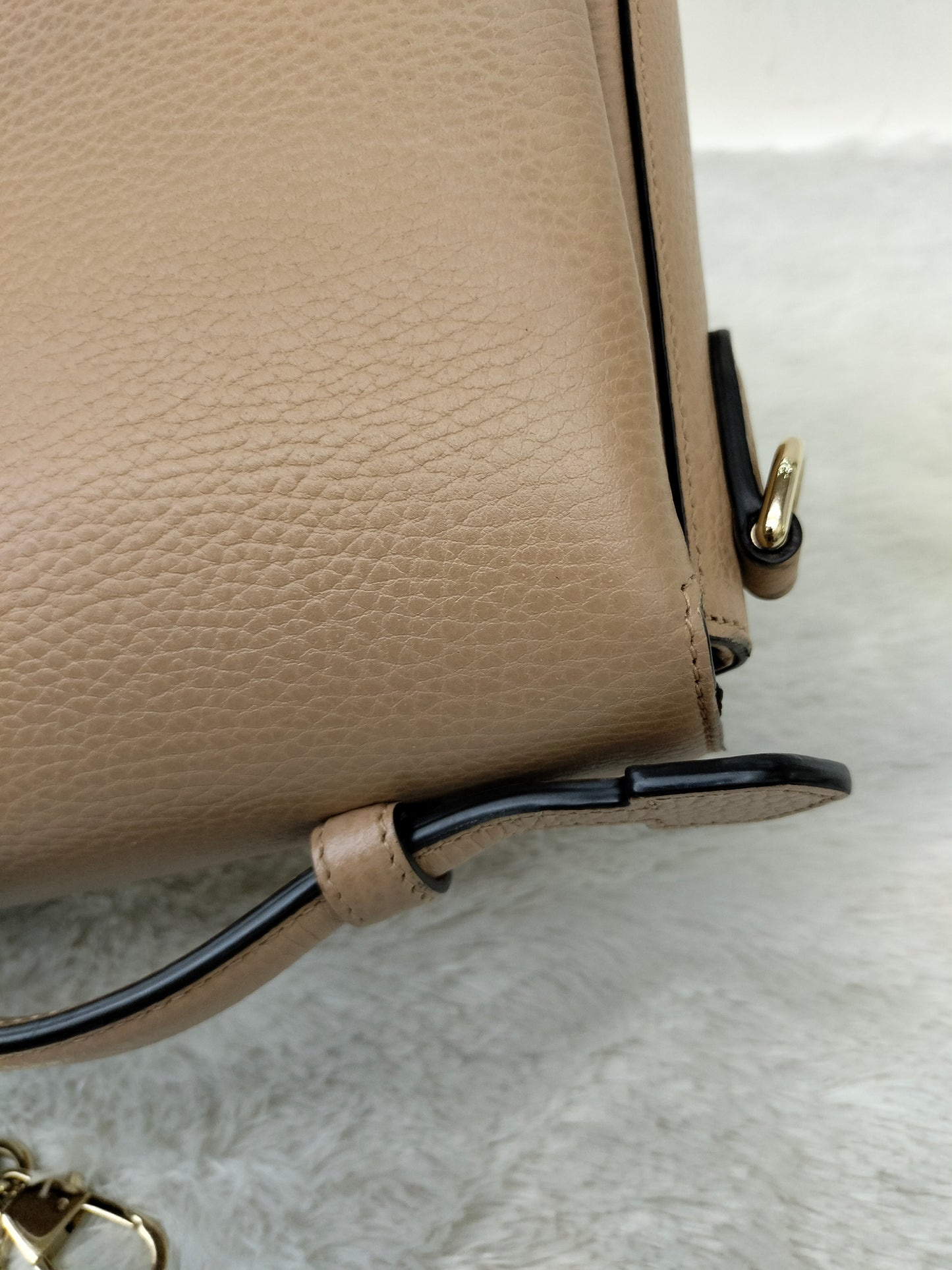 Gucci Interlocking Top Handle Beige GHW