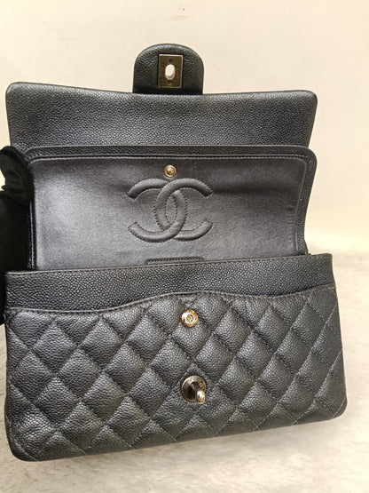 Chanel Medium Caviar Charcoal RHW DF #20