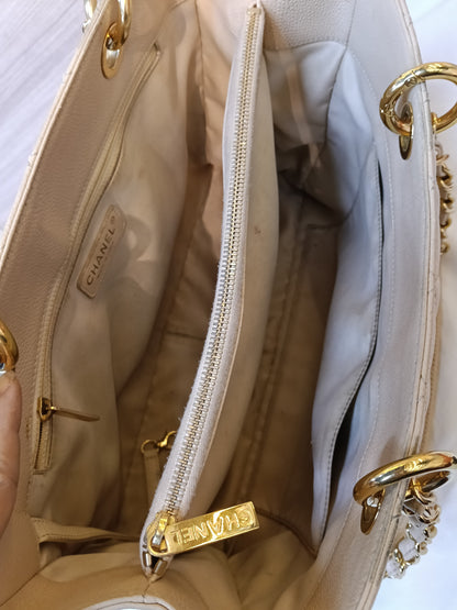 Chanel GST Caviar Beige GHW #16
