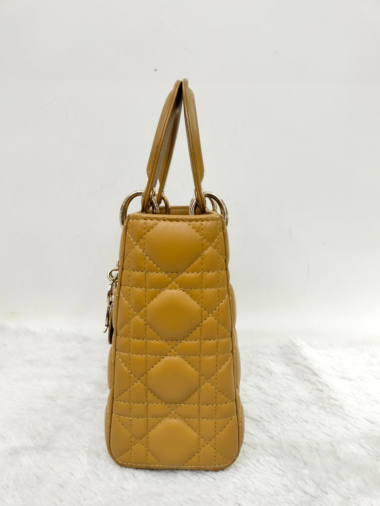 Lady Dior Small Amber Yellow GHW 2019