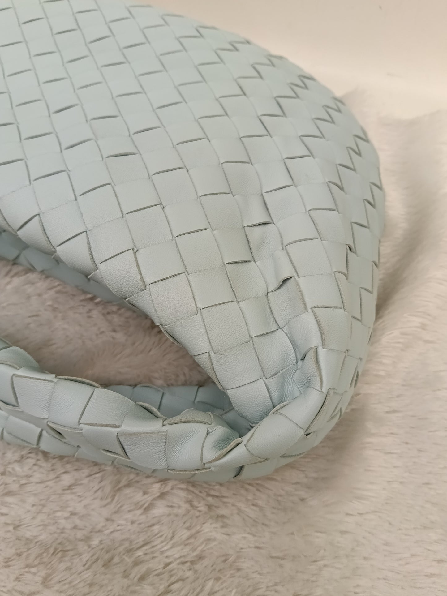 Bottega Veneta Teen Jodie Light Blue GHW