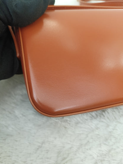 Celine Triomphe East West Calfskin Cornelian GHW 2022