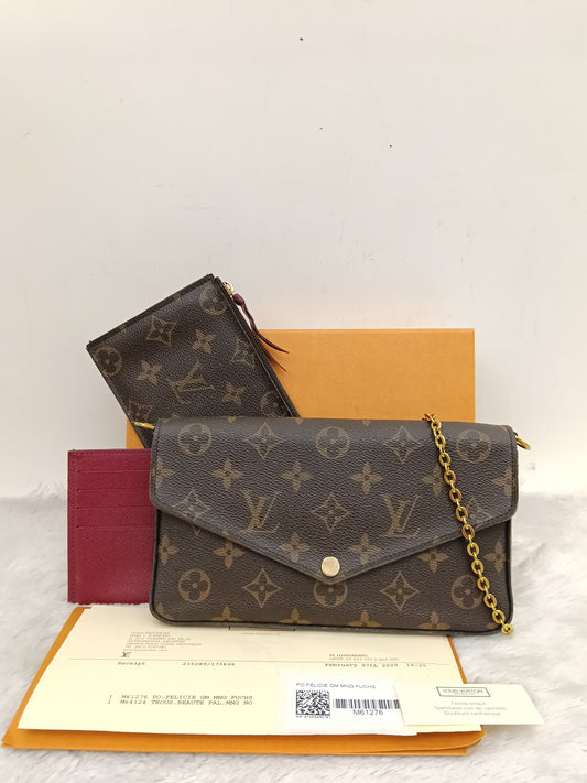 LV Pochette Felicie GM Monogram Fuchsia 2020