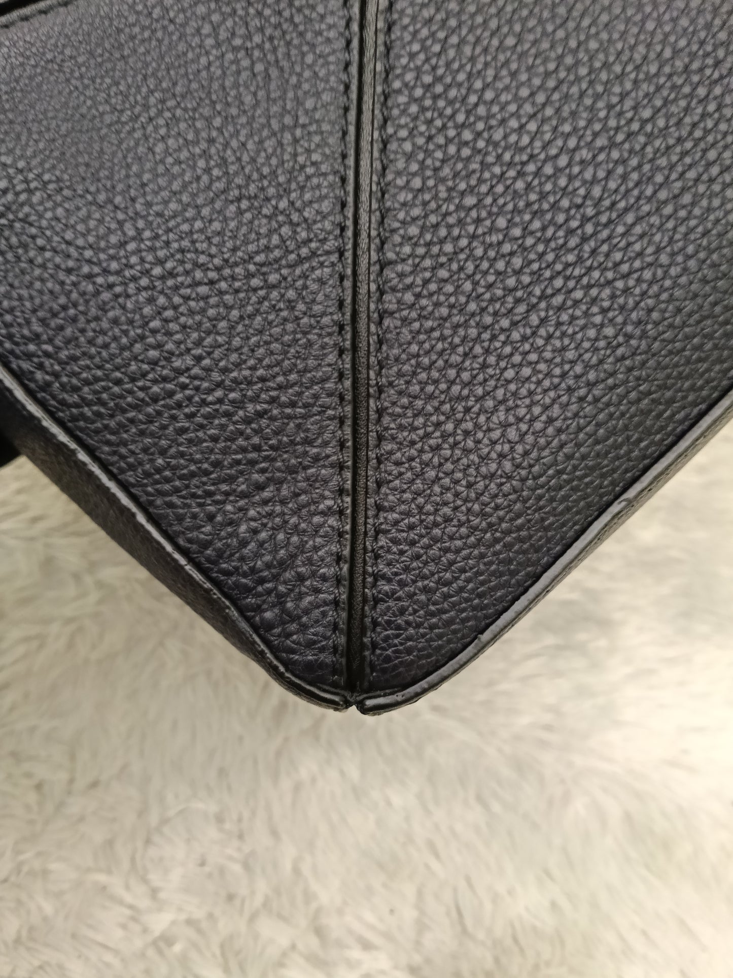 Loewe Puzzle Small Grained Midnight Blue Black GHW 2019