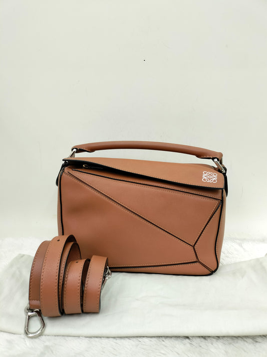 Loewe Puzzle Small Tan SHW 2019