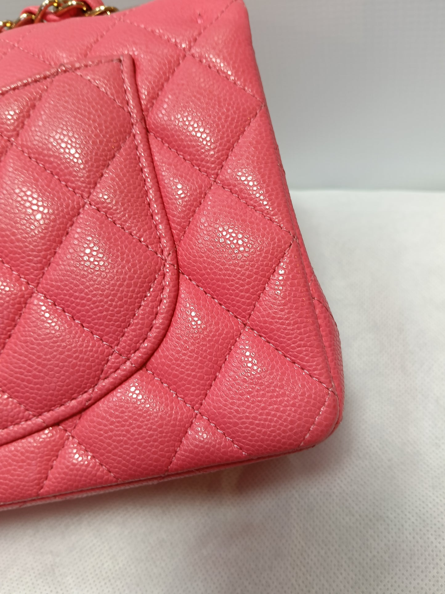 Chanel Small Caviar Pink GHW DF (CHIP)