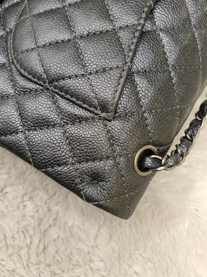 Chanel Medium Caviar Charcoal RHW DF #20