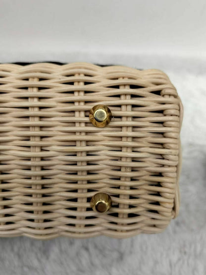 Lady Dior Mini Wicker Rattan Oblique Jacquard Blue Natural GHW 2022