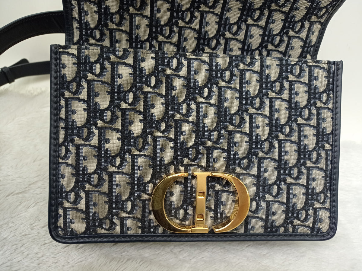 Dior Montaigne 30 Oblique Navy GHW 2019