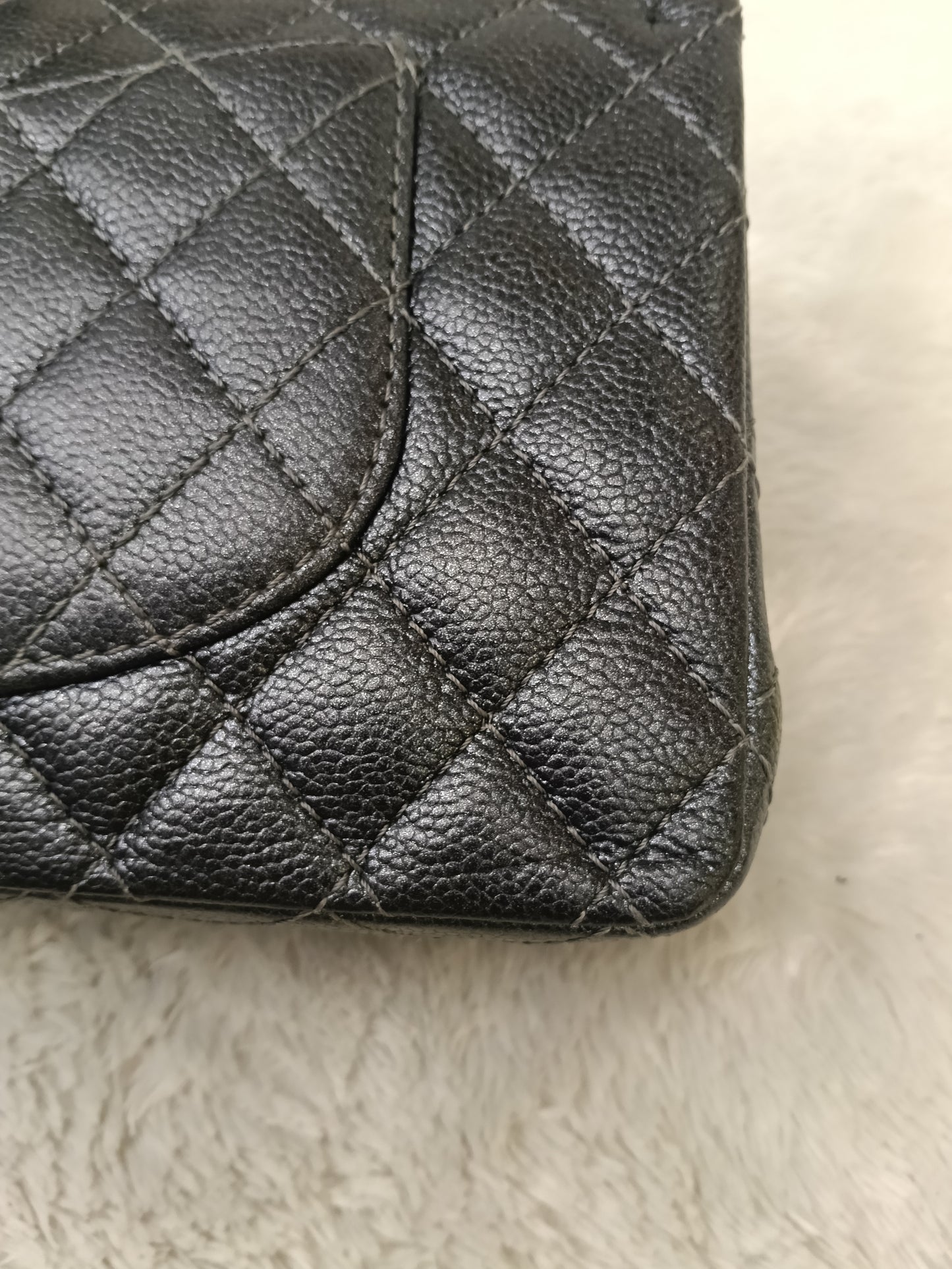 Chanel Medium Caviar Charcoal RHW DF #20