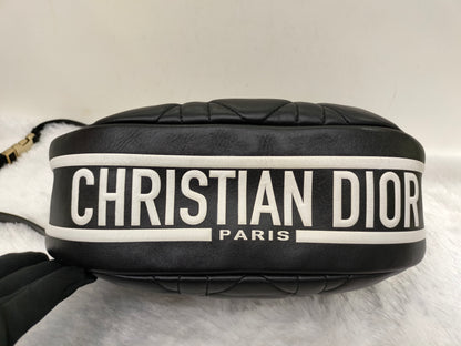 Dior Vibe Medium Cannage Lamb Black White GHW 2022