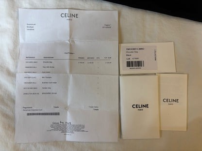 Celine Triomphe Shoulder Calfskin Black GHW 2022