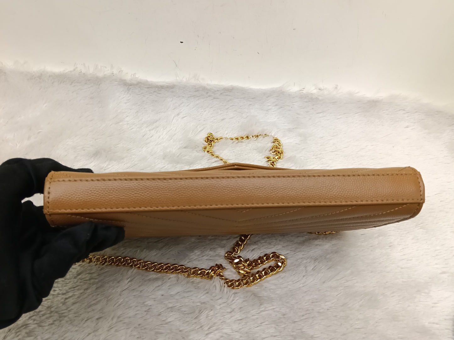 YsL WOC 22 Matelasse Monogramme Grained Caramel GHW 2021