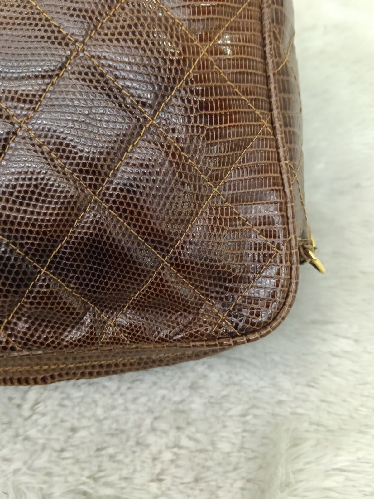 Chanel Camera Tassel Lizard Brown GHW #0
