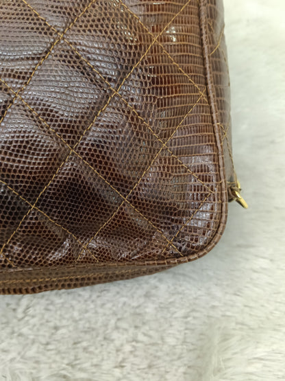 Chanel Camera Tassel Lizard Brown GHW #0