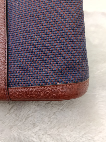 Garden Party 30 Toile Negonda Rouge Sellier Bleu Obscur PHW #Q square