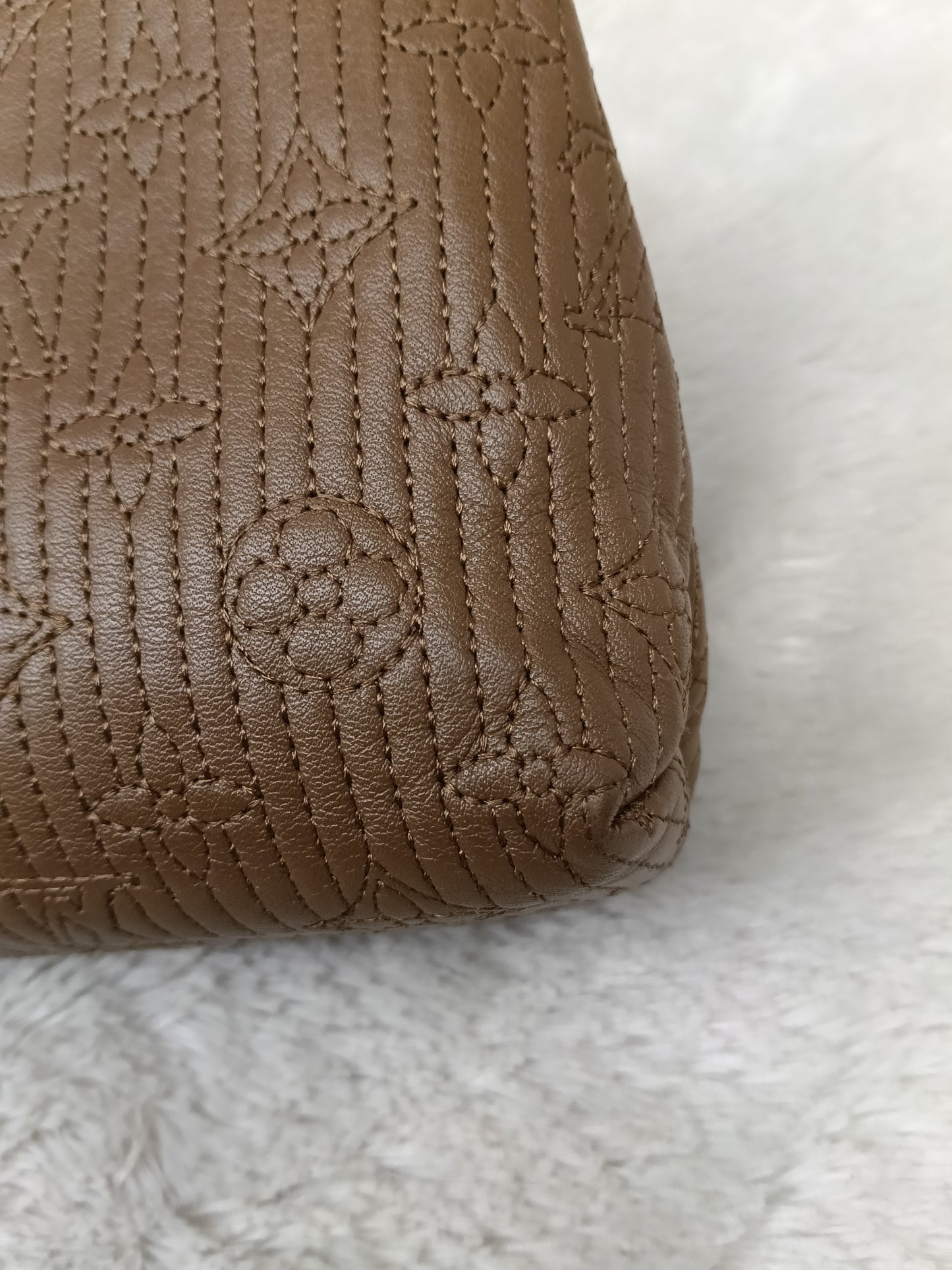 LV Altair Clutch Monogram Jacquard Brown 2012