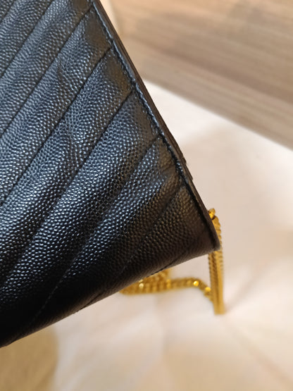 YsL WOC 22 Matelasse Monogramme Grained Black GHW 2018