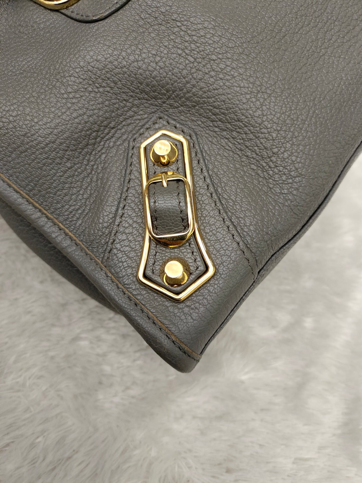 Balenciaga Small City Edge Dark Grey GHW