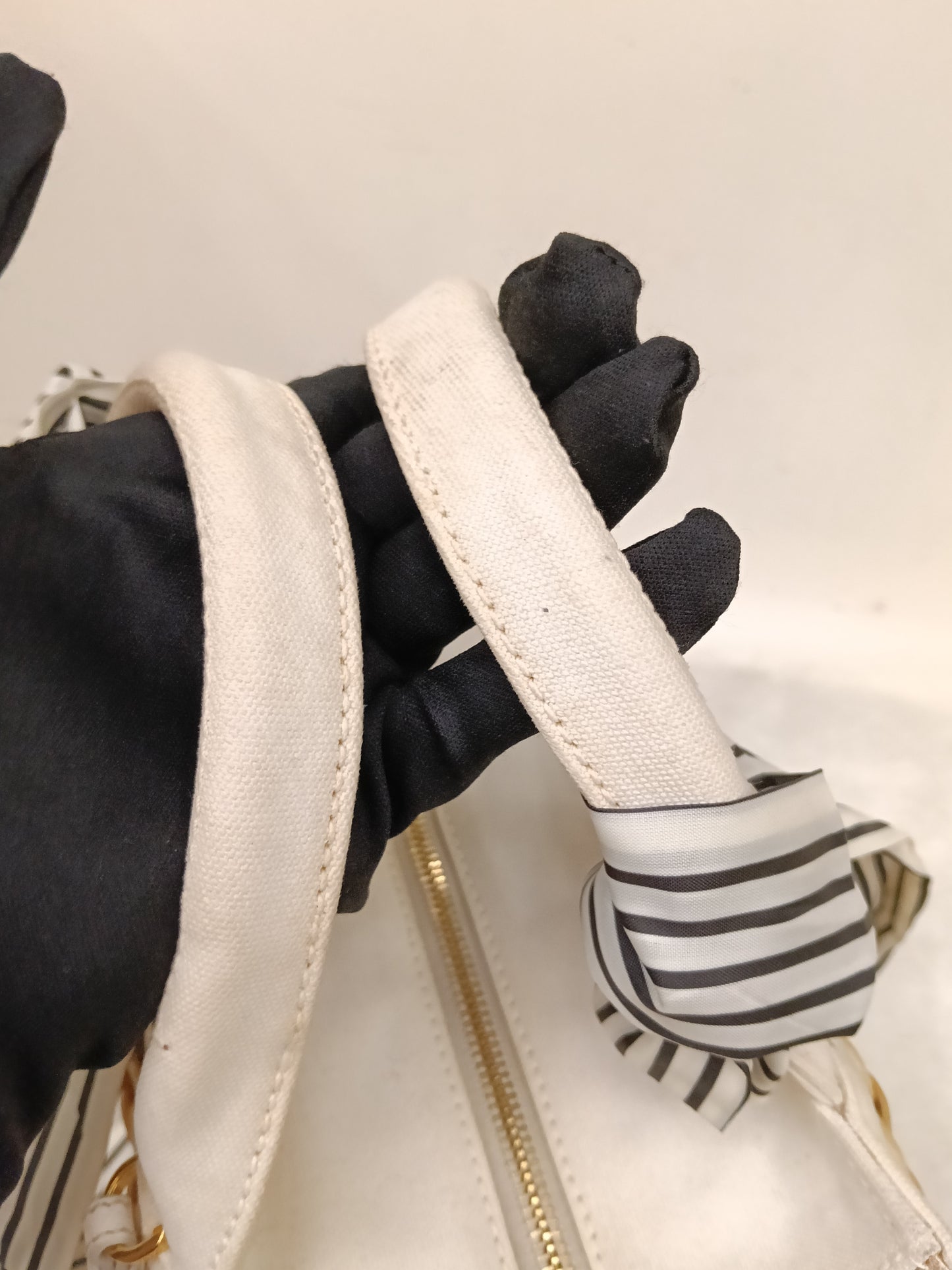 Prada Midollino Canapa Naturale Bianco GHW