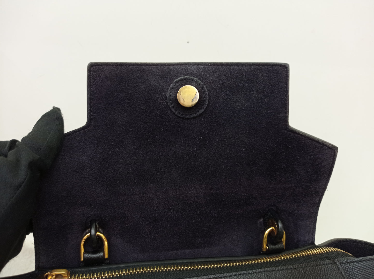 Celine Micro Belt Grained Black GHW 2017