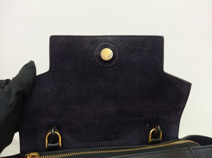 Celine Micro Belt Grained Black GHW 2017