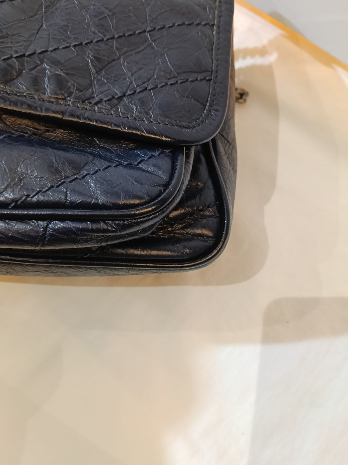 YsL Niki Baby Calfskin Navy RHW 2018