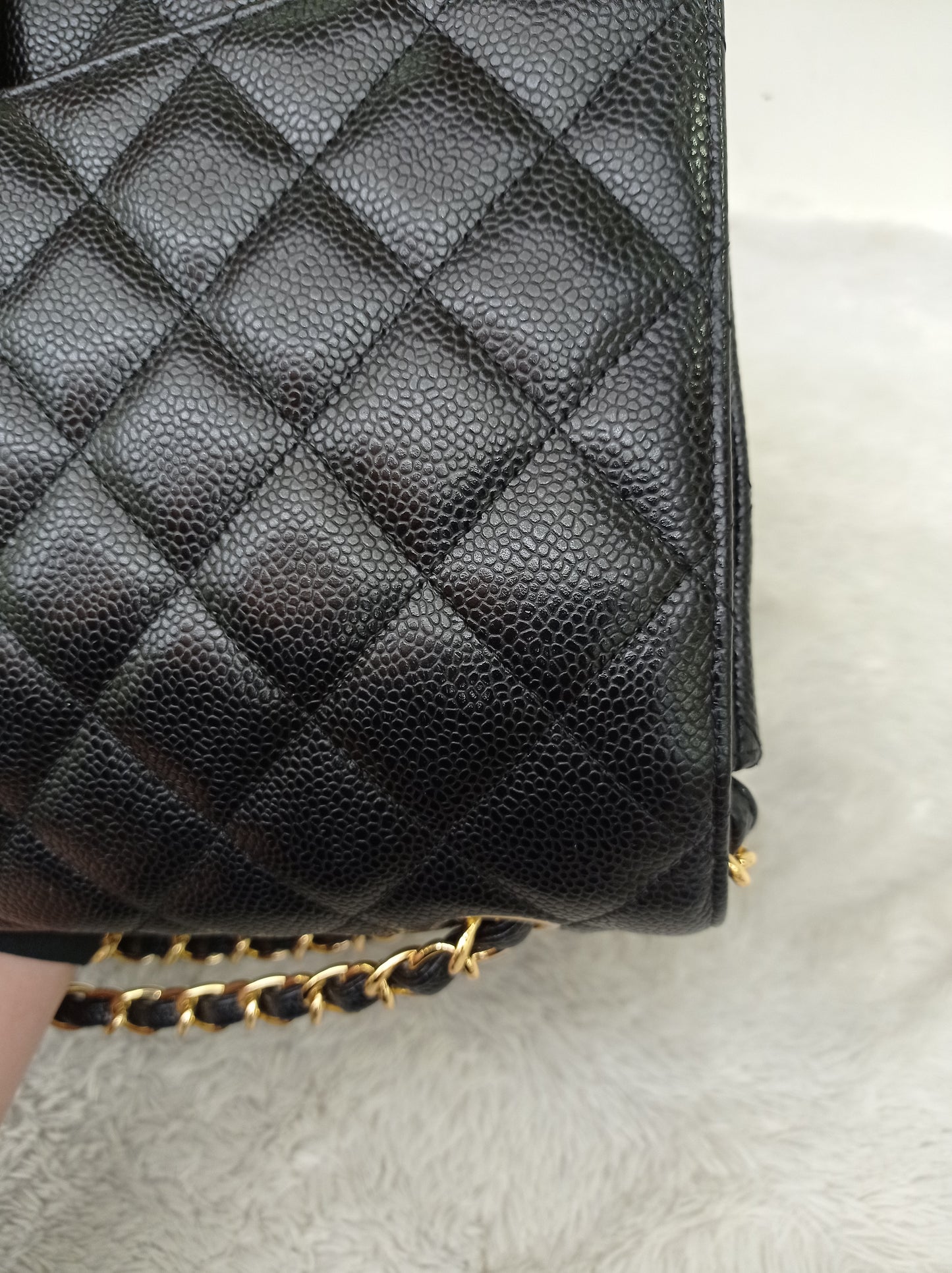 Chanel Maxi Caviar Black GHW DF #24