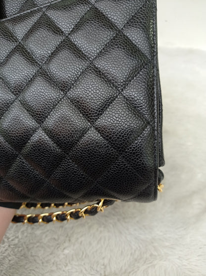 Chanel Maxi Caviar Black GHW DF #24