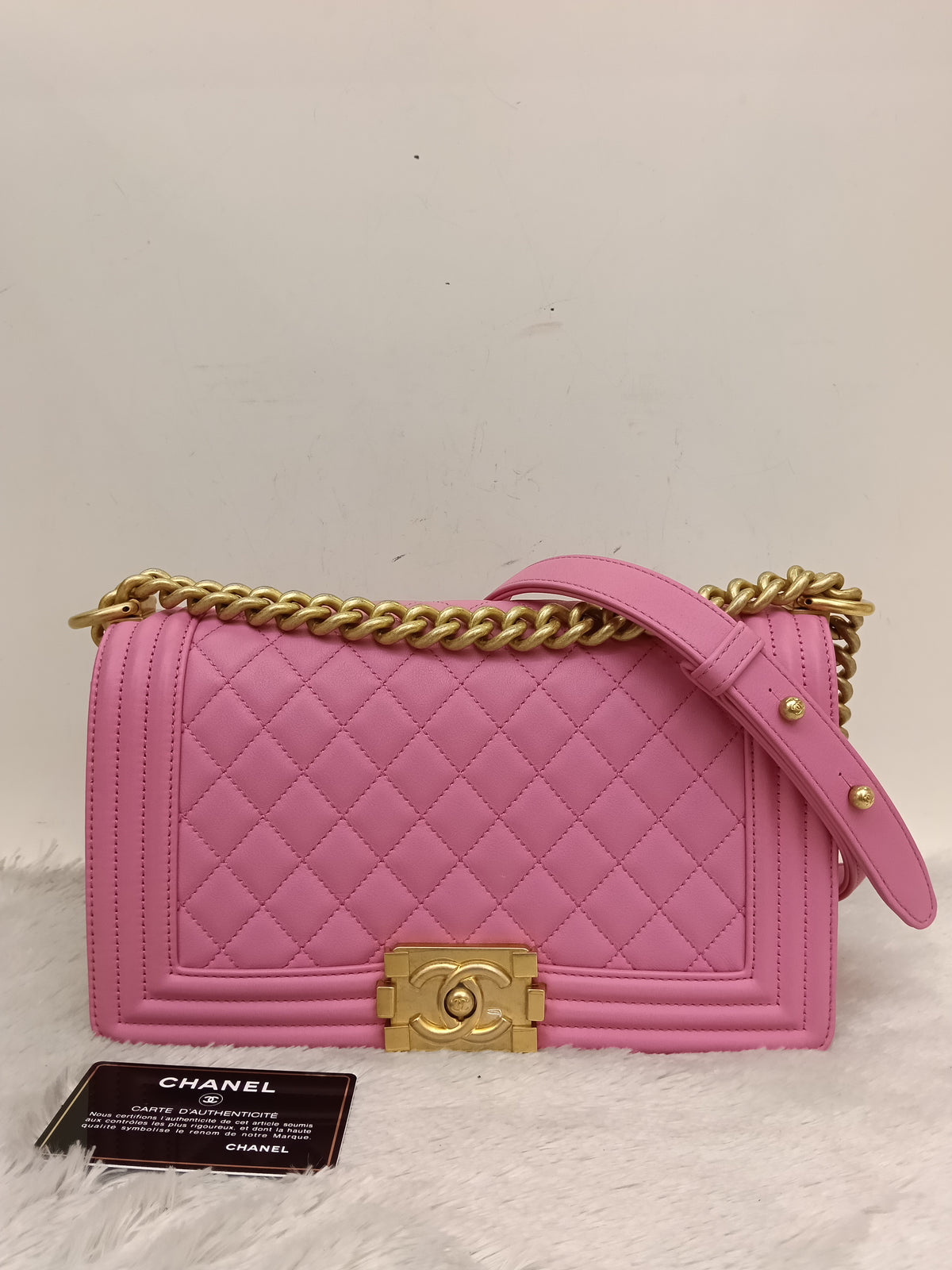 Chanel Boy 25 Lamb Pink GHW #26