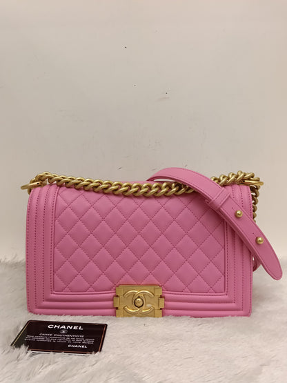 Chanel Boy 25 Lamb Pink GHW #26