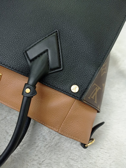 LV On My Side MM Monogram Grained Noir Brown 2019
