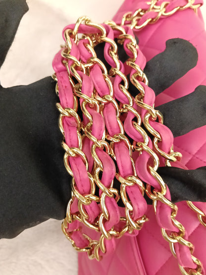 Chanel Jumbo Lamb Fuchsia GHW DF #21