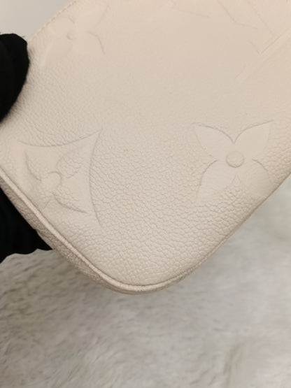 LV Multi Pochette Accecories NV Monogram Empreinte Creme Beige (CHIP)