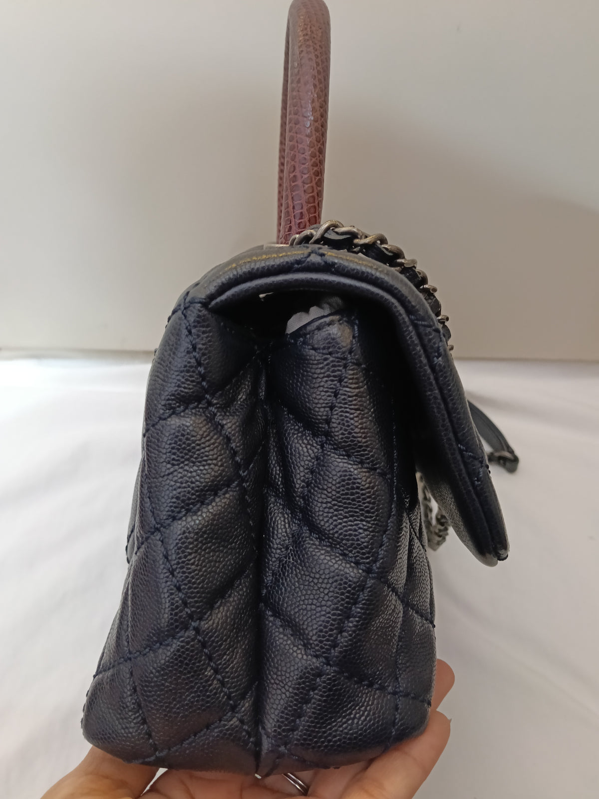 Chanel Coco Handle Small Caviar Dark Navy RHW #21