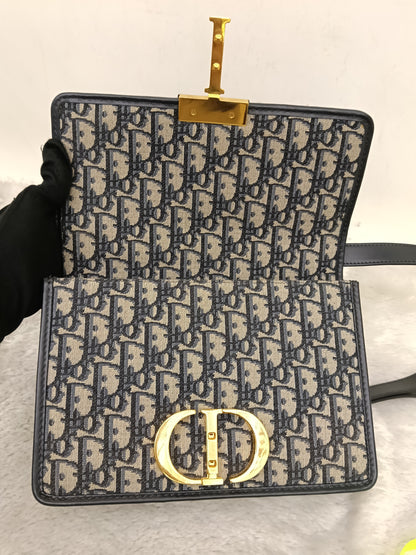 Dior Montaigne 30 Oblique Navy GHW 2022