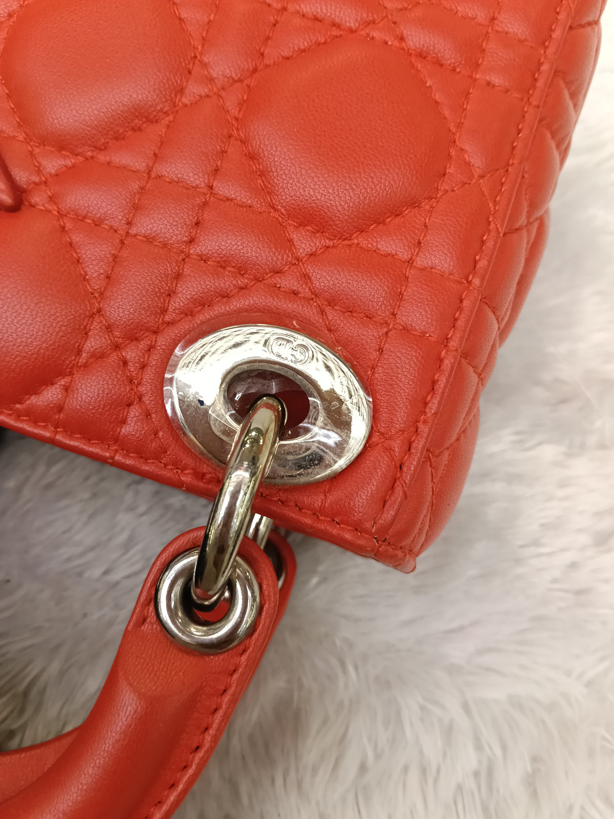 Lady Dior Micro Lamb Red SHW 2017