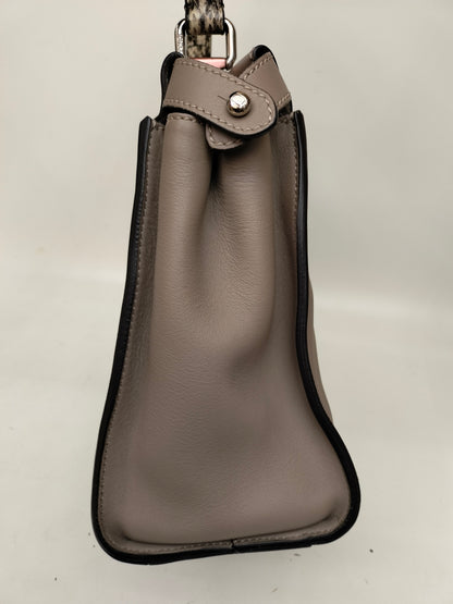Fendi Peekaboo Medium Etoupe Handle Python SHW